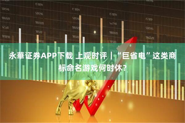 永華证券APP下载 上观时评｜“巨省电”这类商标命名游戏何时休？