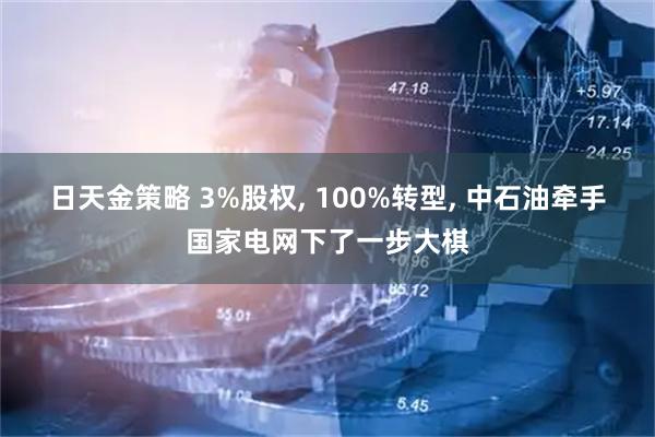 日天金策略 3%股权, 100%转型, 中石油牵手国家电网下了一步大棋